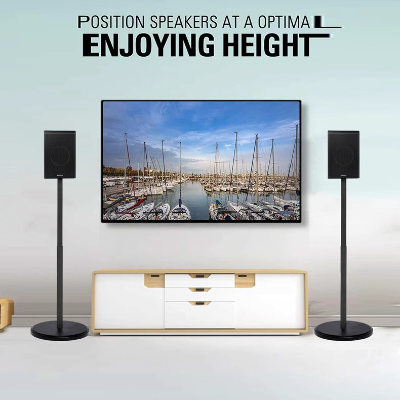 ขาตั้งลำโพง samsung Q990D Q990C Q930 9500S สูง 75-120cm ปรับระดับได้ซ่อนไฟสายได้