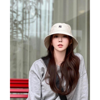 พร้อมส่งหมวกMLB Bucket hat โลโก้NY สีเบจ ของแท้100%