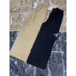 Calvin K cargo pant•กางเกงคาร์โก้ปักโลโก้กระเป๋าข้าง