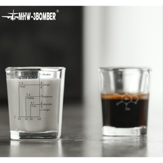 MHW-3BOMBER Square Shot Glass แก้วตวงกาแฟ แก้วชอต ขนาด 60 ml. สินค้าพร้อมส่ง!!