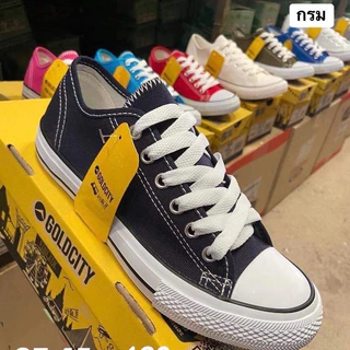 NFshoes รองเท้าผ้าใบทรง Conves คอนเวิส ยี่ห้อ Goldcity/Mashare ไซส์ 37-45 ผ้าใบทำงาน นักเรียนนักศึกษา