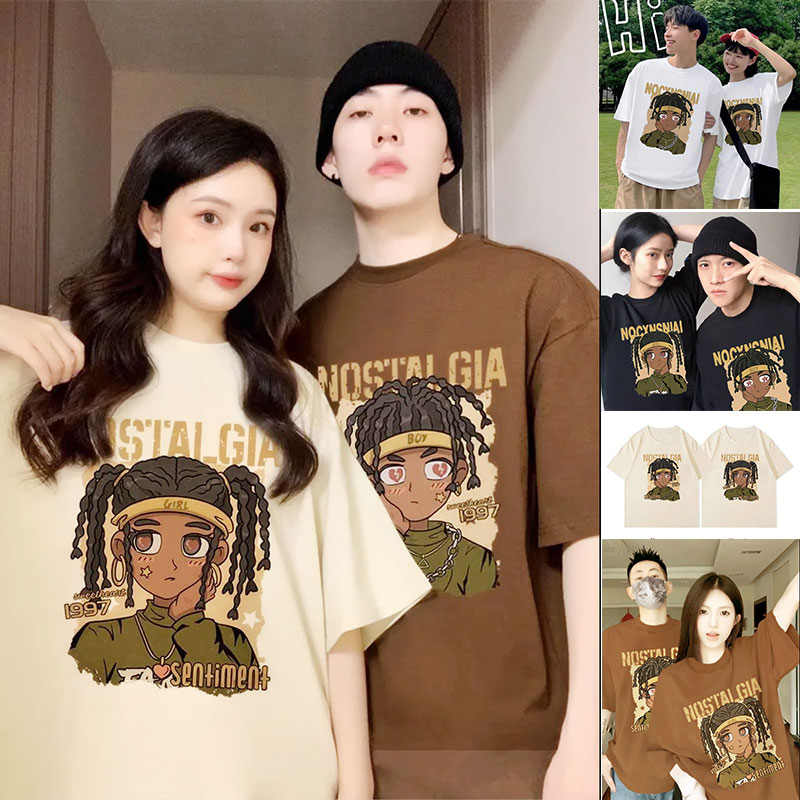 รุ่นขายดี เสื้อยืดผู้หญิงน่ารักๆสาวอวบ oversize เสื้อผ้าแฟชั่นสไตล์เกาหลี ทรงหลวม เสื้อโอเวอร์ไซส์เท่ สกรีนลายวินเทจ