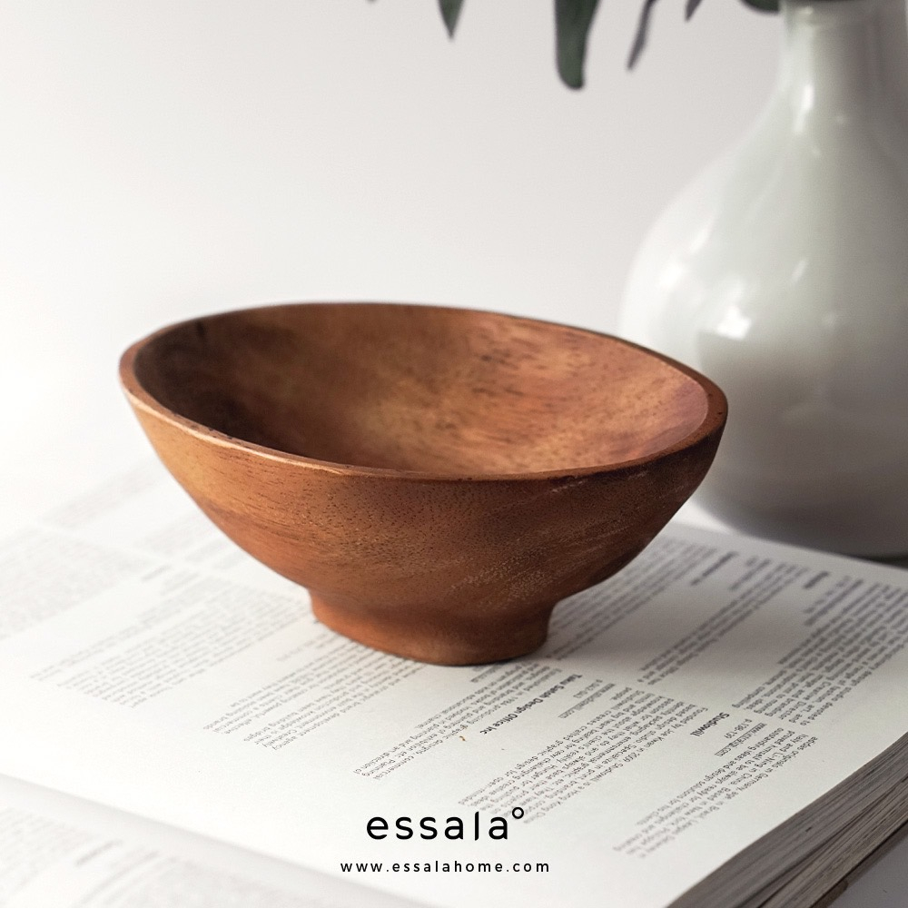 Essala ถาดไม้สัก ชามไม้ Wooden Tableware รุ่น Windy จาก Essala Habitia Collection