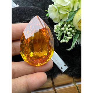 cz yellow diamond oear shape 30x40mm 1 pieces