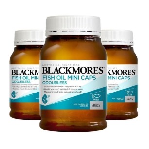 BLACKMORES FISH OIL MINI CAP 3X400S (ฟิชออยมินิ เม็ดเล็กทานง่าย 400 เม็ด 3 ขวด)