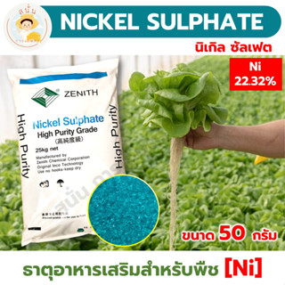 *ส่งด่วน* ธาตุอาหารเสริมสำหรับพืช นิเกิล ซัลเฟต Nickel Sulphate Ni 22.32% High Purity Grade ไฮโดรโปนิกส์ ขนาด 50 กรัม