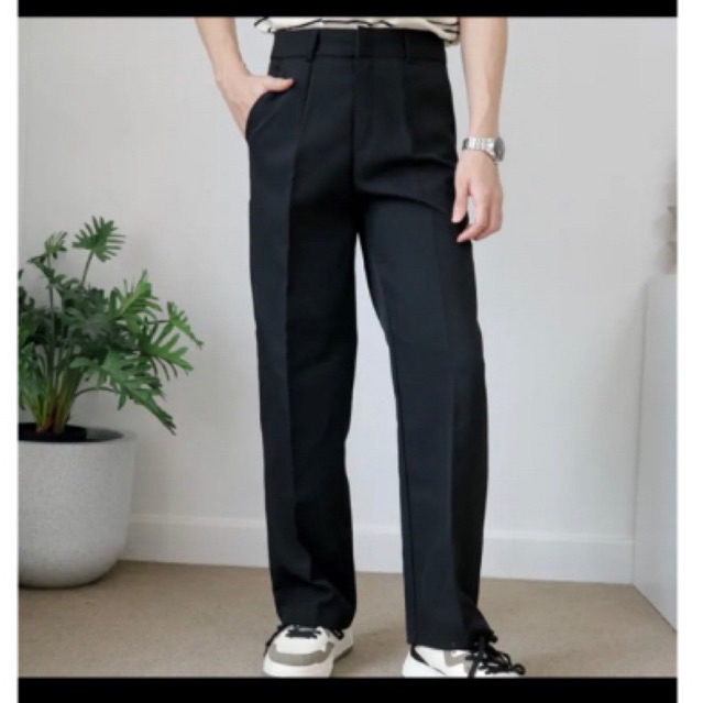 กางเกงทรงกระบอกสีดำ Nippon boy by Baron