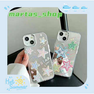 ❤️ส่งของขวัญ❤️ เคสไอโฟน 11 12 13 14 Pro Max ดาว พื้นผิวกระจก สาวน่ารักหัวใจ หวานสวย ฤดูร้อน Case for iPhone สาวน่ารักหัว