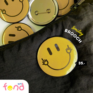 🧷เข็มกลัดลายหน้ายิ้ม 4.3 cm. 1 อัน🙂smiley brooch