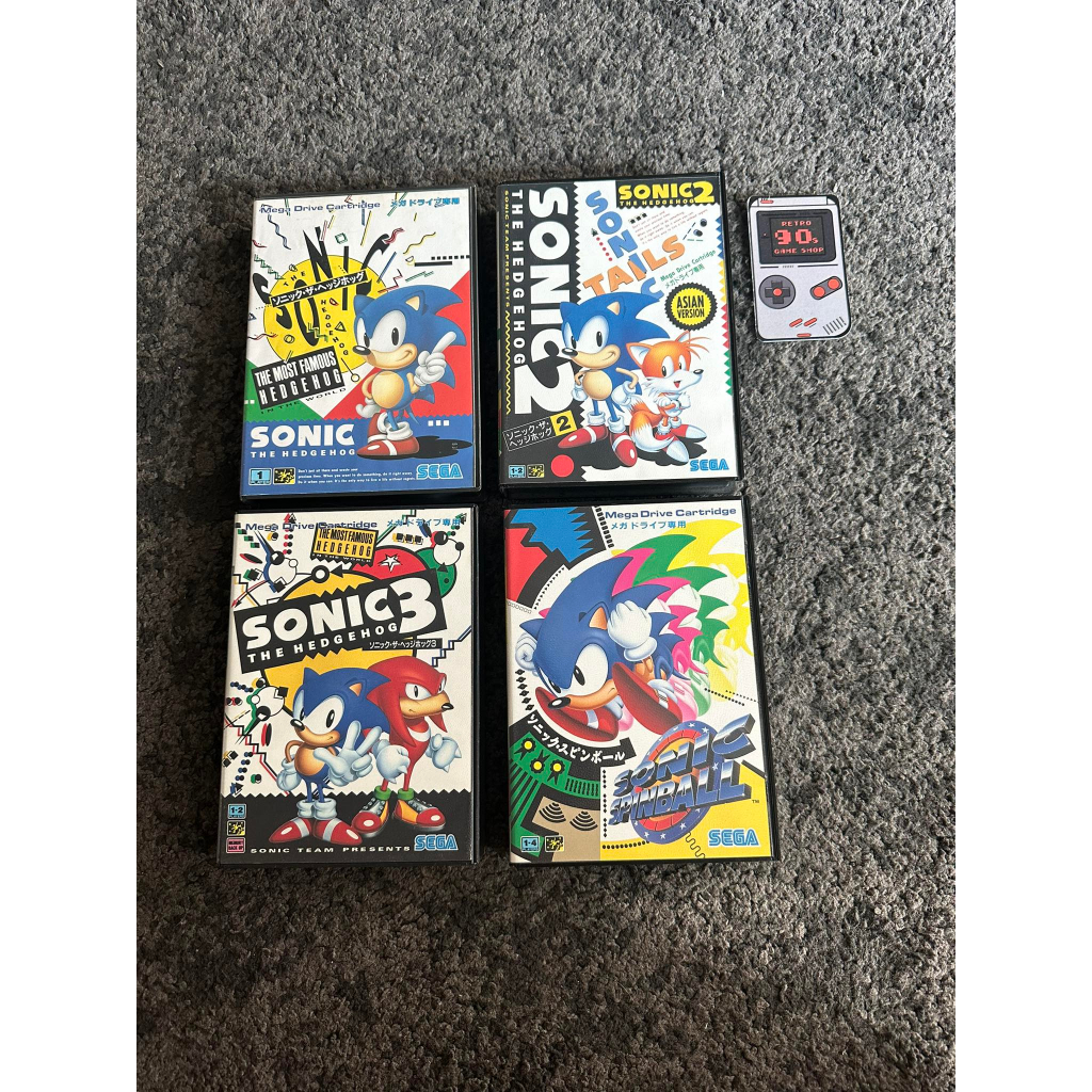 Sega Cartridge Megadrive 16 Bit Sonic Boxed / Japan