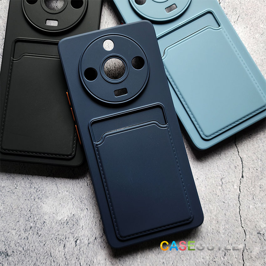 เคส Reno 12F Realme 11 pro plus Realme11 pro plus + Redmi A3 TPU นิ่ม ซิลิโคน สีพื้น ปุมสี ใส่บัตร เคสใส่บัตรได้