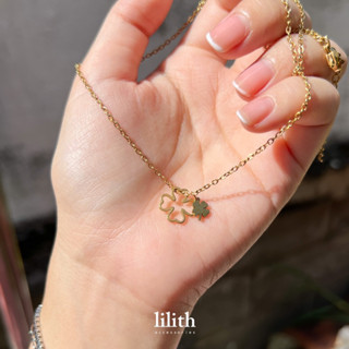 Lilith - 2layers Four leaf clover 🍀 สร้อยคอ จี้ใบโคลเวอร์