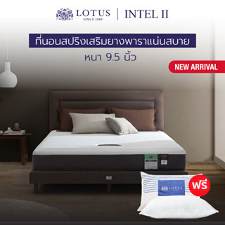 LOTUS ที่นอนยางพาราแท้ นอนสบายไม่ยวบ ลดการปวดเมื่อย รุ่น Intel II หนา9.5 นิ้ว สเปคแน่นสบาย ฟรีหมอนหนุน ส่งฟรี