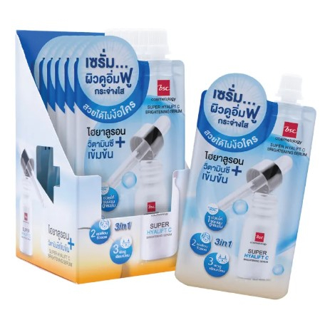 BSC Super Hyalift C Brightening เซรั่ม กล่องฟ้า 6 ซอง