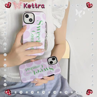 💜Kettra💜ป้องกันการหล่น ขอบเต็ม iPhone 11 14 pro max พร้อมอุปกรณ์เสริม ถอดได้ สีม่วง เล็กและสด case for iPhone 12 13