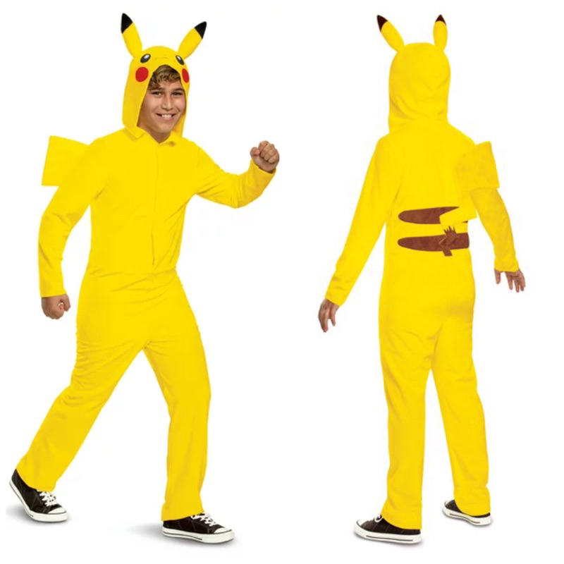 ชุดแฟนซีโปเกมอน ปิกาจุ ของแท้ จากอเมริกา Disguise Pokemon Children Unisex Pikachu Jumpsuit Costume ไ