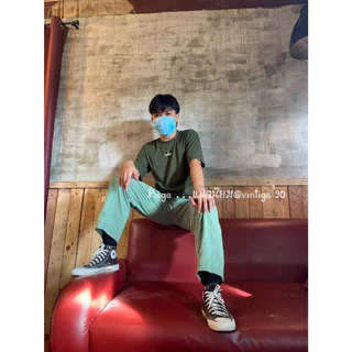 เสื้อยืดสีพื้นcottonวินเทจ/คอกลม/ใส่ได้ทั้งช/ญ