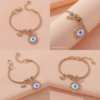 A45 สร้อยข้อมือ BEAUTIFUL Eyes gold ไม่ลอก ไม่ดำ สายปรับได้ จัดส่งทุกวัน