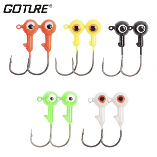 GOTURE ตะขอตกปลา เบ็ดตกปลา หัวจิ๊ก หลากสี 10 ชิ้น/แพ็ค 1g /1.8g / 3.5g / 7g จัดส่งจากไทย