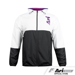 ARI RETRO CYBER WINDBREAKER - BLACK/PURPLE/WHITE เสื้อแจ็คเก็ตอาริ เรโท ไซเบอร์ สีขาวดำม่วง