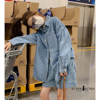 Kowie Korea ( 331 ) Light Jeans ชุด set ยีนส์แท้สีอ่อน เสื้อ+กางเกง price 1350฿ พร้อมส่ง✅