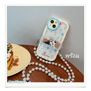 ✨ส่งของขวัญ✨เคส for iPhone 11 14 Pro Max Case for iPhone 12 13 ป้องกันการตก การป้องกัน สาวน่ารักหัวใจ โปร่งแสง