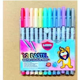 ปากกาเมจิกสีน้ำ 12 สีพาสเทล Master Art (Water Colour Pens 12 pastel)