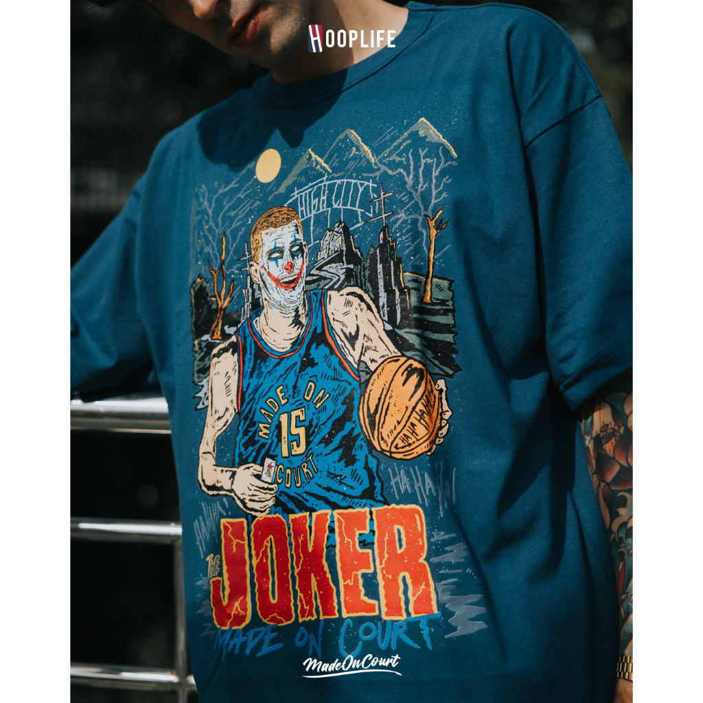 เสื้อยืดแนวสตรีท Nikola Jokic Hooplife - Midnight Blue