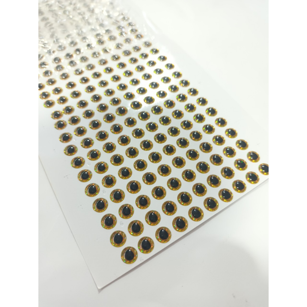 ตาเหยื่อปลอม 3D ลูกตากลม ตาดำรูปไข่ สําหรับตกปลา DIY 100 ชิ้น - รูปที่ 3