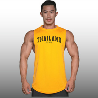 THAILAND เสื้อแขนกุดเว้าแขนกว้าง Drop Arm Sleeveless Muscle Shirt