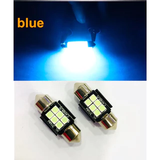 หลอดไฟเพดาน LED (1หลอด) 6SMD 31MM 3030 ไฟแคปซูล ใส่ได้ 12V สว่างมาก สีไอซ์บลู-สีขาว