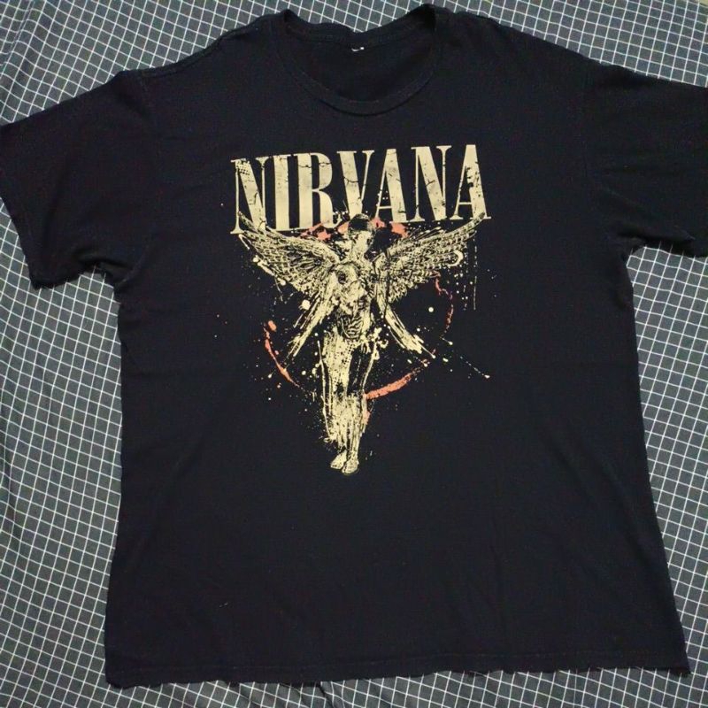เสื้อยืดมือสอง Usa เสื้อวง Nirvana Size XL.อก24.5/ยาว30.5
