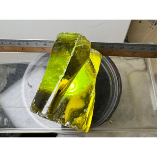 CZ Apple Green Rough Stone Material 80x50mm - 930gms