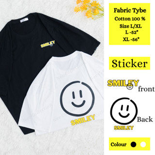 Smile T -shirt (อก 52-56”) เสื้อยืดผ้าคอตตอน 100% Plus size