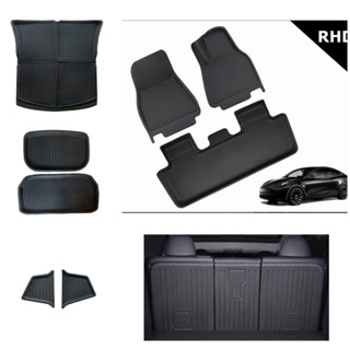 🇹🇭พรมปูพื้น TESLA Model Y | FULL SET 11 PCs. | All weather Liners for Tesla Model Y | Floor mats |