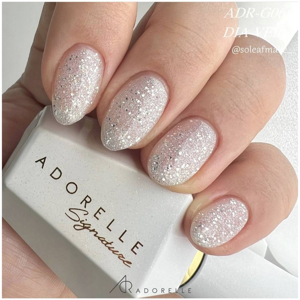 แยกขาย สีเจลGlitter #G06 'IRIS' collection Adorelle 16ml.ของแท้นำเข้าจากเกาหลี พร้อมส่ง