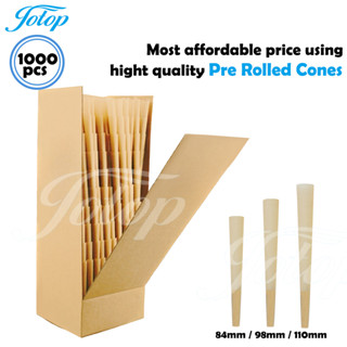 Unbleached Pre Rolled Cones with Tips กระดาษโรลสำเร็จ (ขนาด 110mm) 📦 สินค้าพร้อมจัดส่ง