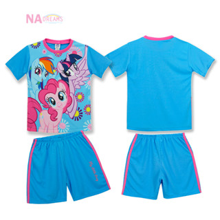 ชุดเสื้อ + กางเกง ลายลิขสิทธิ์แท้ โพนี่ My Little Pony สำหรับเด็ก 2 - 9 ขวบ ชุดเด็กหญิง ชุดเด็กผู้หญิง ชุดกีฬา ชุดเซ็ต