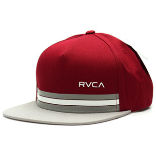 RVCA Barlow Twill Snapback Hat Red