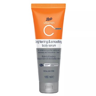 Boots Vitamin C Advanced Brightening &amp; Smoothing Body Serum 180 ml.