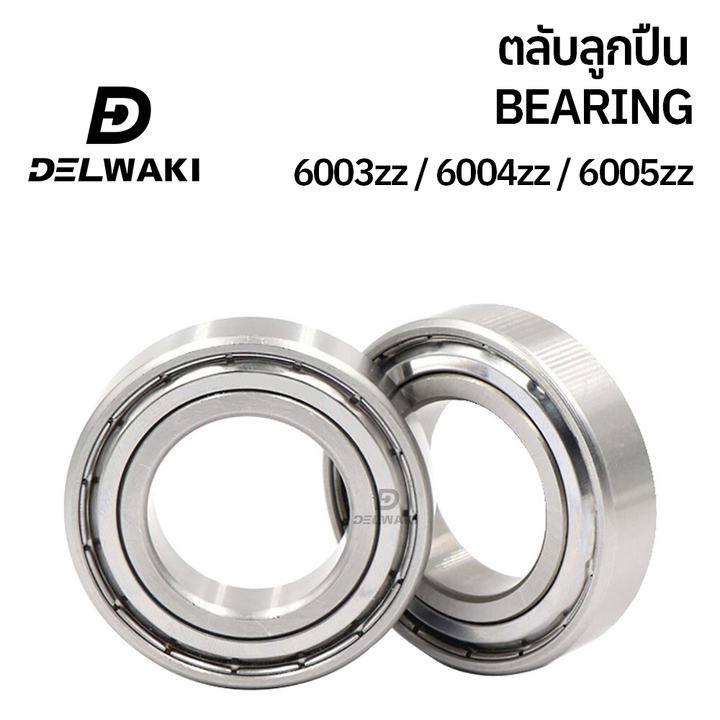 ตลับลูกปืนฝาปิดเหล็ก 6000zz 6001zz 6002zz 6003zz 6004zz 6005zz DELWAKI BEARING DWKBEARING ตลับลูกปืน