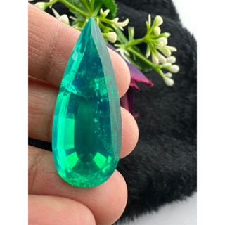 lab emerald huge pear drop shape 38 carsts 1 pieces size 15x37 mm