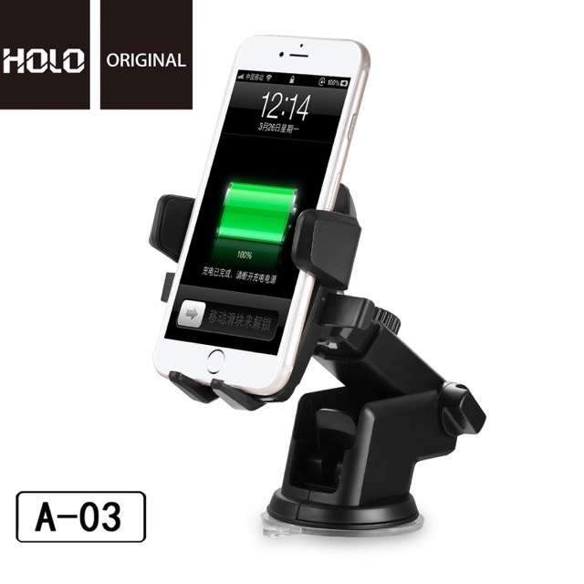 HOLO A-03 ที่วางโทรศัพท์มือถือสำหรับ IPhone Cool Run Suction Cup Car Holder Stand For Iphone