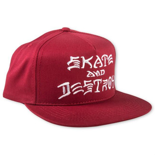 Thrasher Skate And Destroy Snapback Blood Red