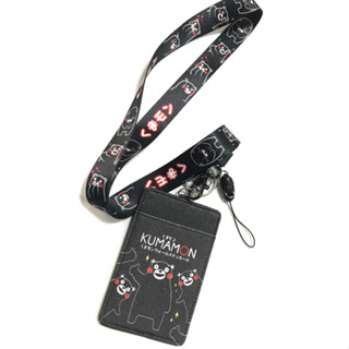 KMM 3B สายคล้องคอ สายคล้องบัตร ที่ใส่บัตร ซองใส่บัตร พร้อมสายคล้องคอ ลาย KUMAMON 3B งานดี สวยงาม สำหรับ บัตร 6x8 cm 8118