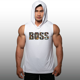 BOSS เสื้อฮู้ดแขนกุด Sleeveless Hoodies