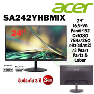 (SA242YHbmix )Monitor 23.8 ACER SA242YHbmix (VA, VGA, HDMI, SPK) FREESYNC 100Hz