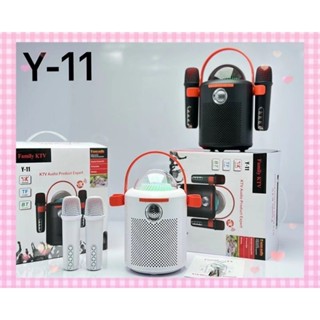 ลำโพง bluetooth ไร้สาย Y-11 แถมไมโครโฟน 2 ตัว