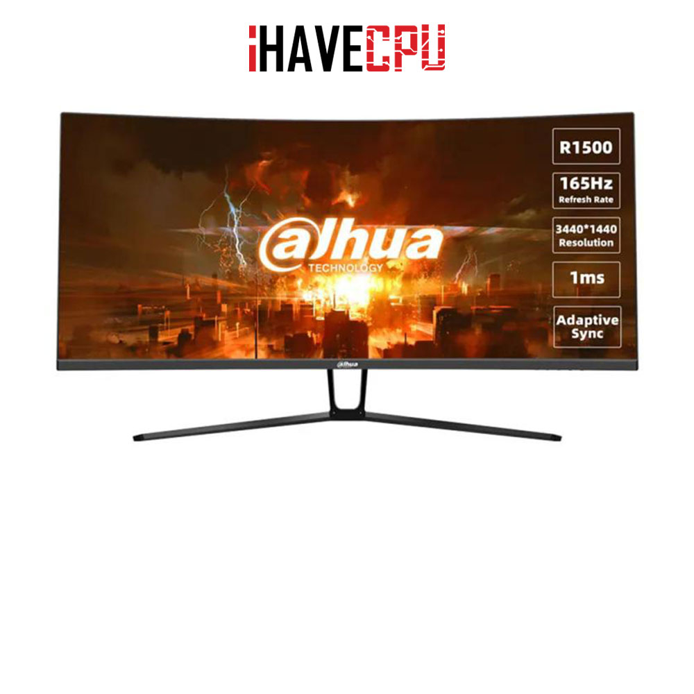 iHAVECPU MONITOR (จอมอนิเตอร์) DAHUA LM34-E330C – 34.0 WQHD VA CURVED 165Hz