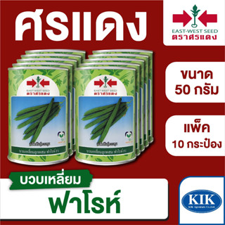 ขายส่ง เมล็ดพันธุ์ ศรแดง BIG บวบเหลี่ยม ฟาโรห์ ขนาด 50 กรัม (50 กรัม X 10 กระป๋อง)